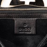 GUCCI, BLACK PATENT BRITT TOTE BAG