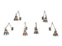 A Set of Six Swing-Arm Wall Lights
