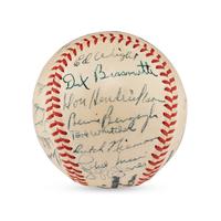 A 1945 Boston Braves Team Signed Autograph Baseball (Beckett Authentication Services Letter of Authenticity),