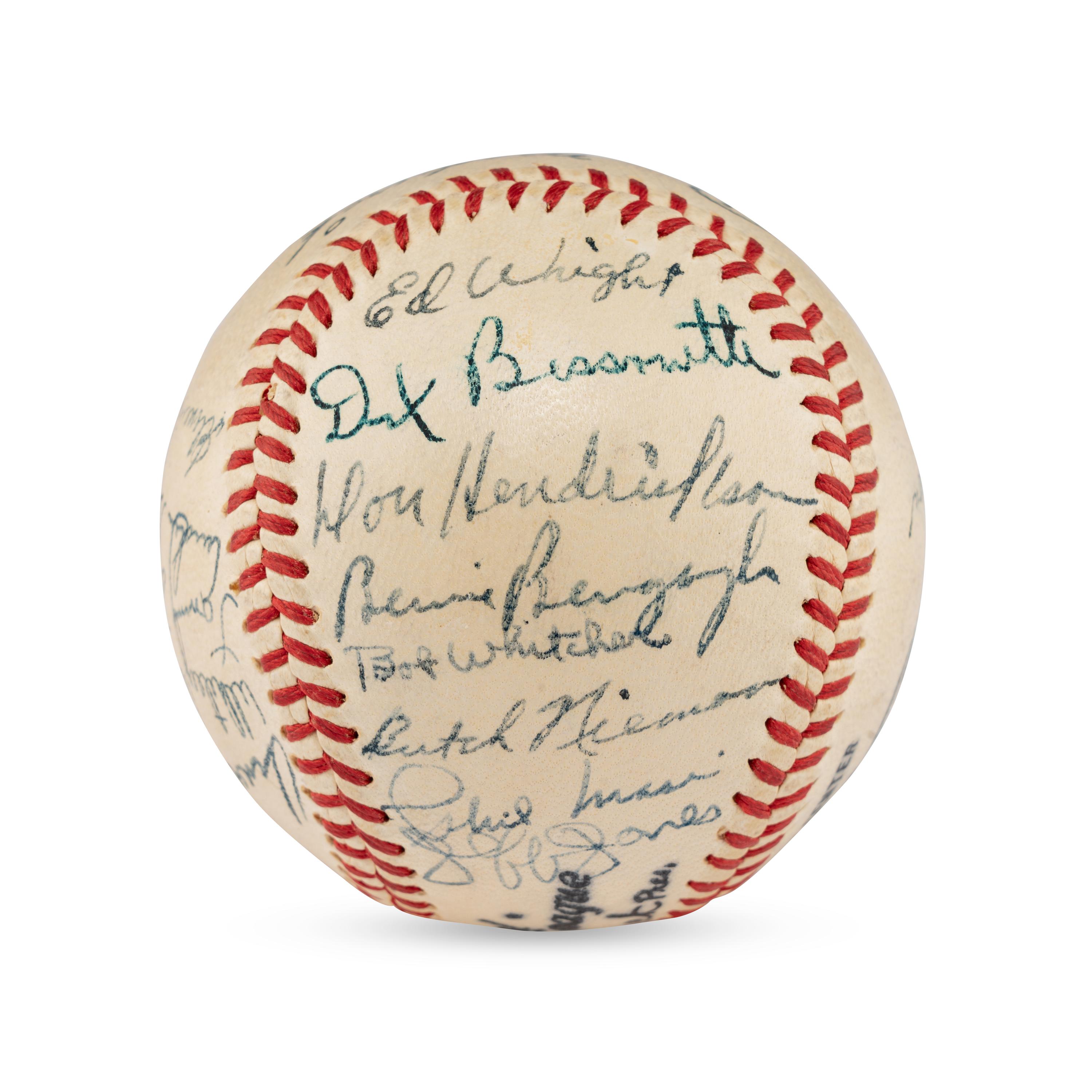 A 1945 Boston Braves Team Signed Autograph Baseball (Beckett Authentication Services Letter of Authenticity),
