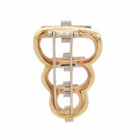 RETRO, DIAMOND, RUBY, AND TRICOLOR GOLD DRESS CLIP