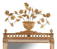 An Italian Painted and Parcel-Gilt Mirror