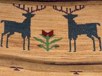 Nez Perce Cornhusk Wall Pocket, with Elk