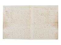[CIVIL WAR]. Letter with graphic content describing Battles of Antietam and Shepherdstown written by Charles M. Freeman, Syke's Division. Camp on Potomac, 22 September 1862.