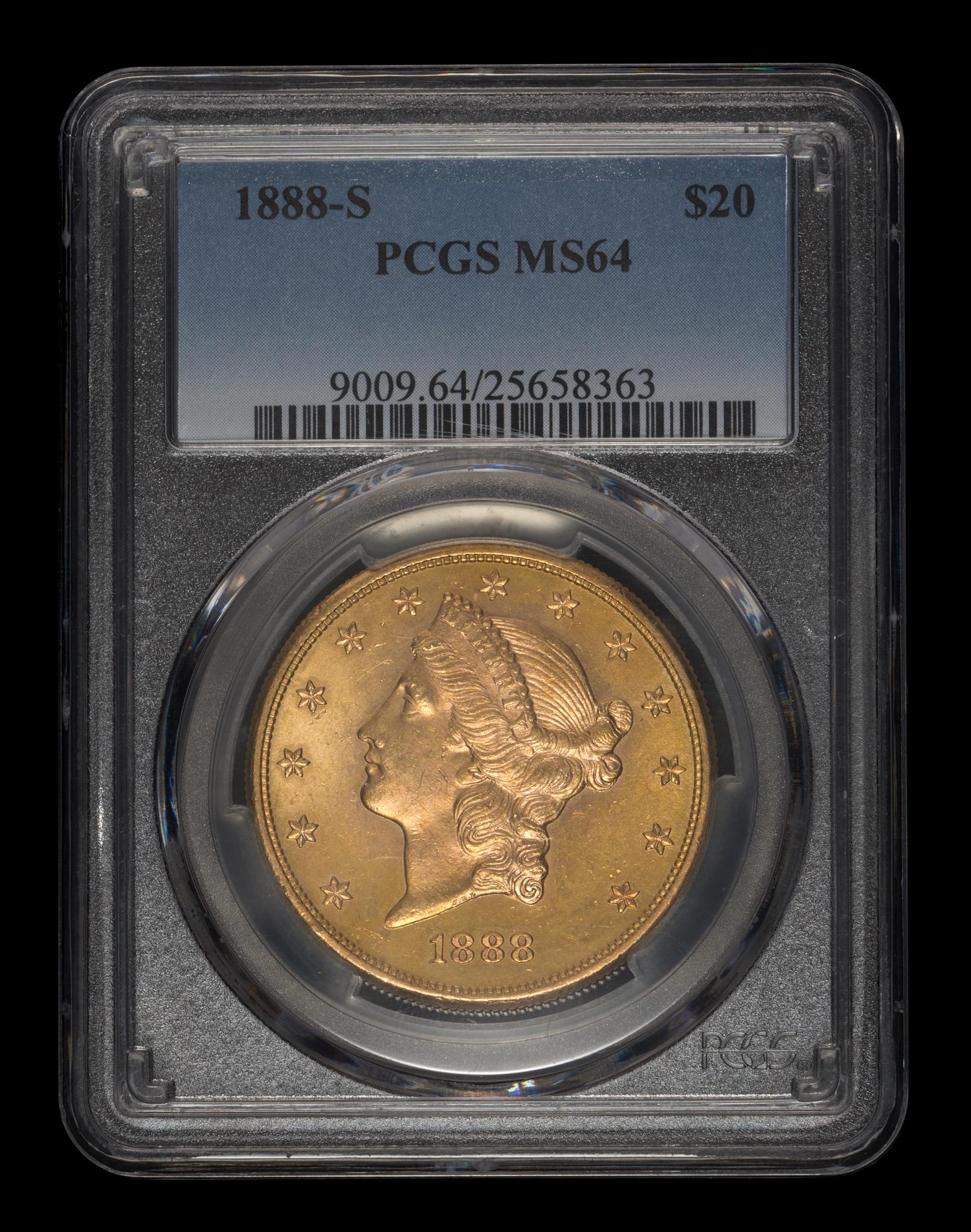 A United States 1888-S Liberty Head $20 Gold Coin