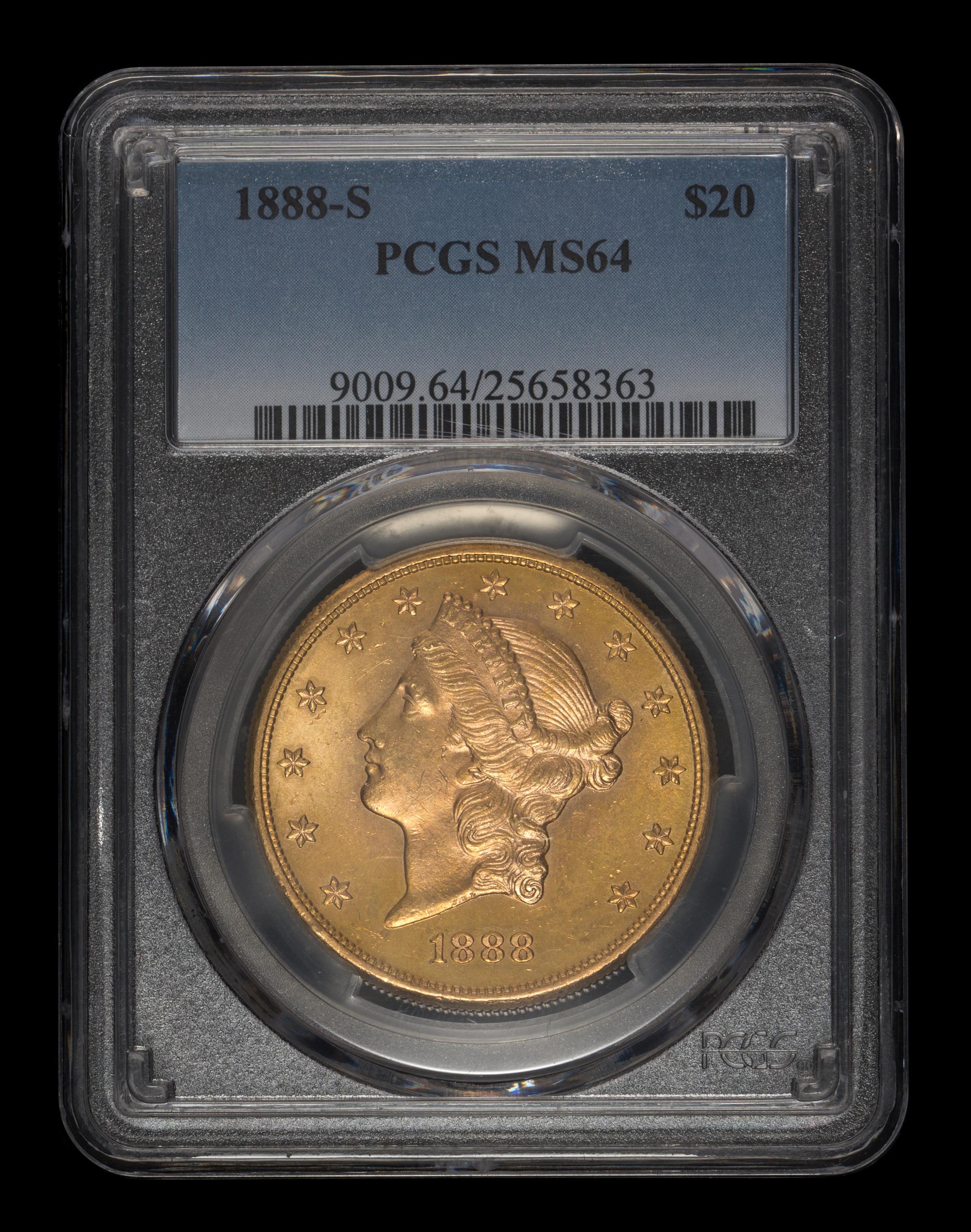 A United States 1888-S Liberty Head $20 Gold Coin