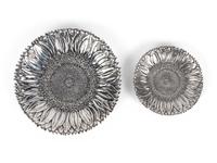 Two Buccellati Silver Sunflower Plates