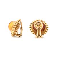 ELIZABETH LOCKE, YELLOW GOLD AND CITRINE EARCLIPS
