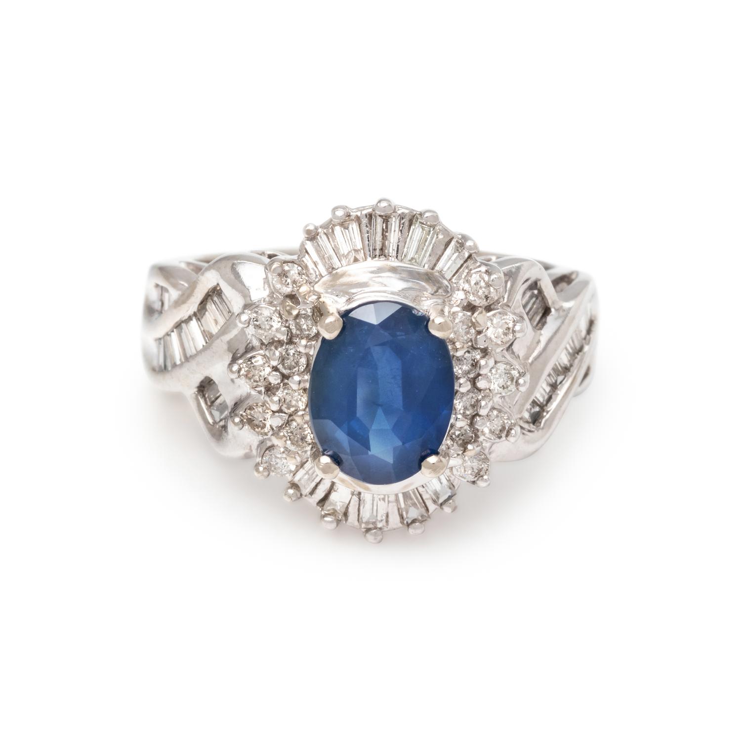 SAPPHIRE AND DIAMOND RING