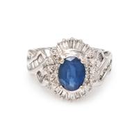 SAPPHIRE AND DIAMOND RING