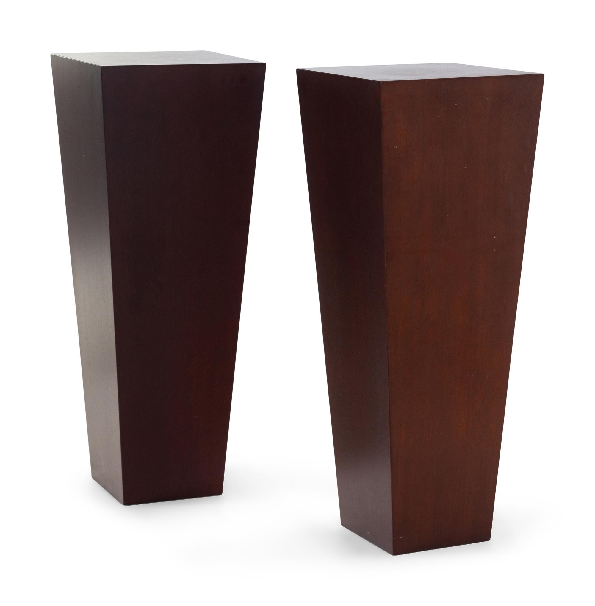 A Pair of Mahogany Pedestals