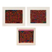 Anonymous Guna Person (Guna, 20th Century) — A Group of Three Mola Textiles