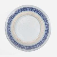 A Chinese underglaze blue and red porcelain jar 清花釉里红三多罐 18th century ????