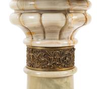 A Continental Gilt Metal Mounted Onyx Pedestal