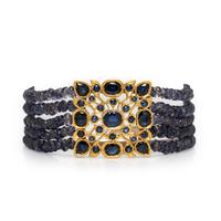 Anaconda, Yellow Gold and Iolite Bracelet and Earrings