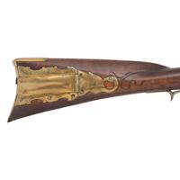 N Beyer Signed Late Golden Age Full Stock Flintlock Rifle