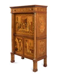 An Italian Marquetry Fall-Front Cabinet