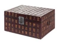 A Korean Gilt Decorated Parchment Veneered Trunk