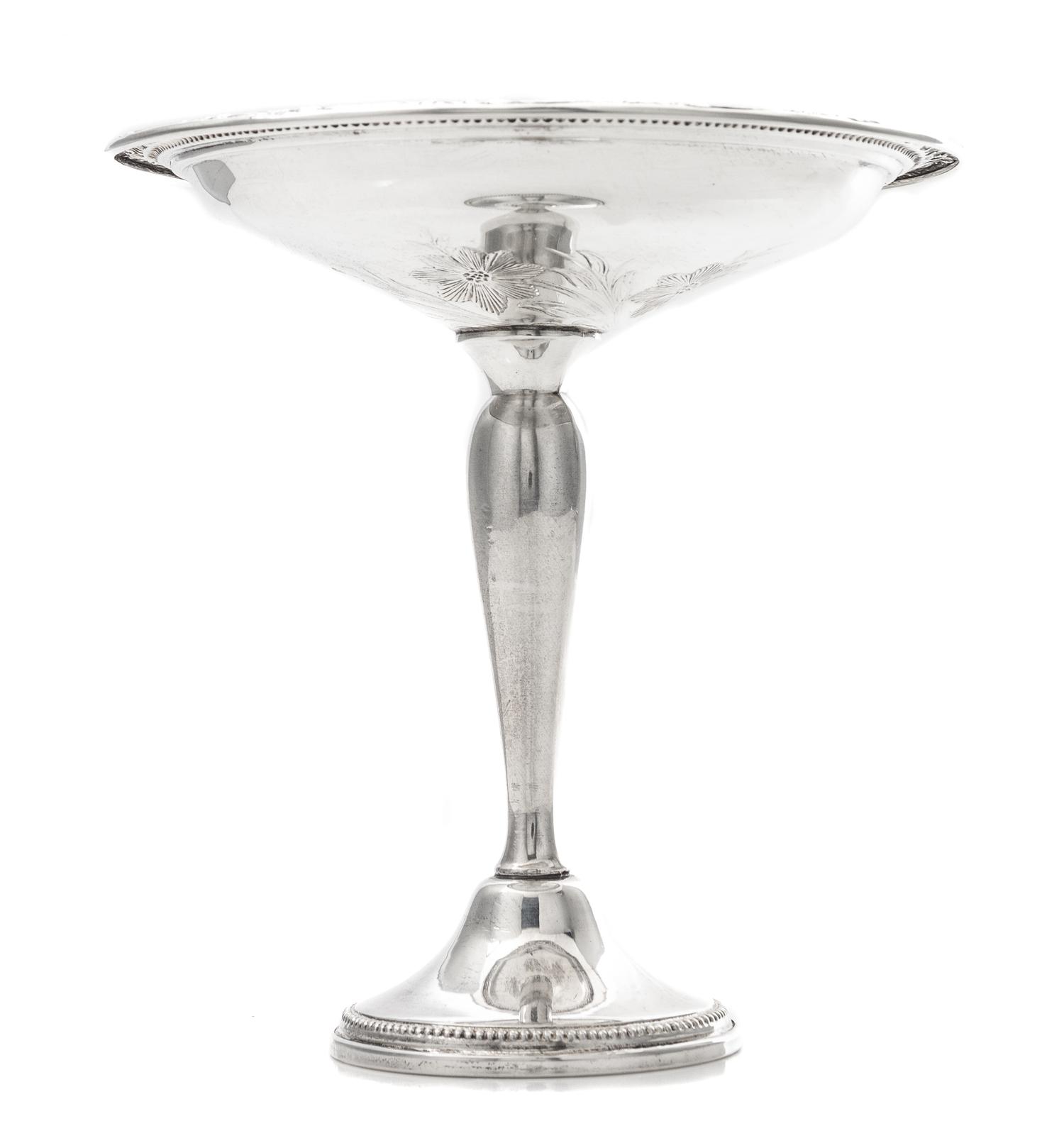 A Collection of American Silver Table Articles, Various Makers, 20th Century, comprising a dish, a pierced fruit bowl, a weighted tazza