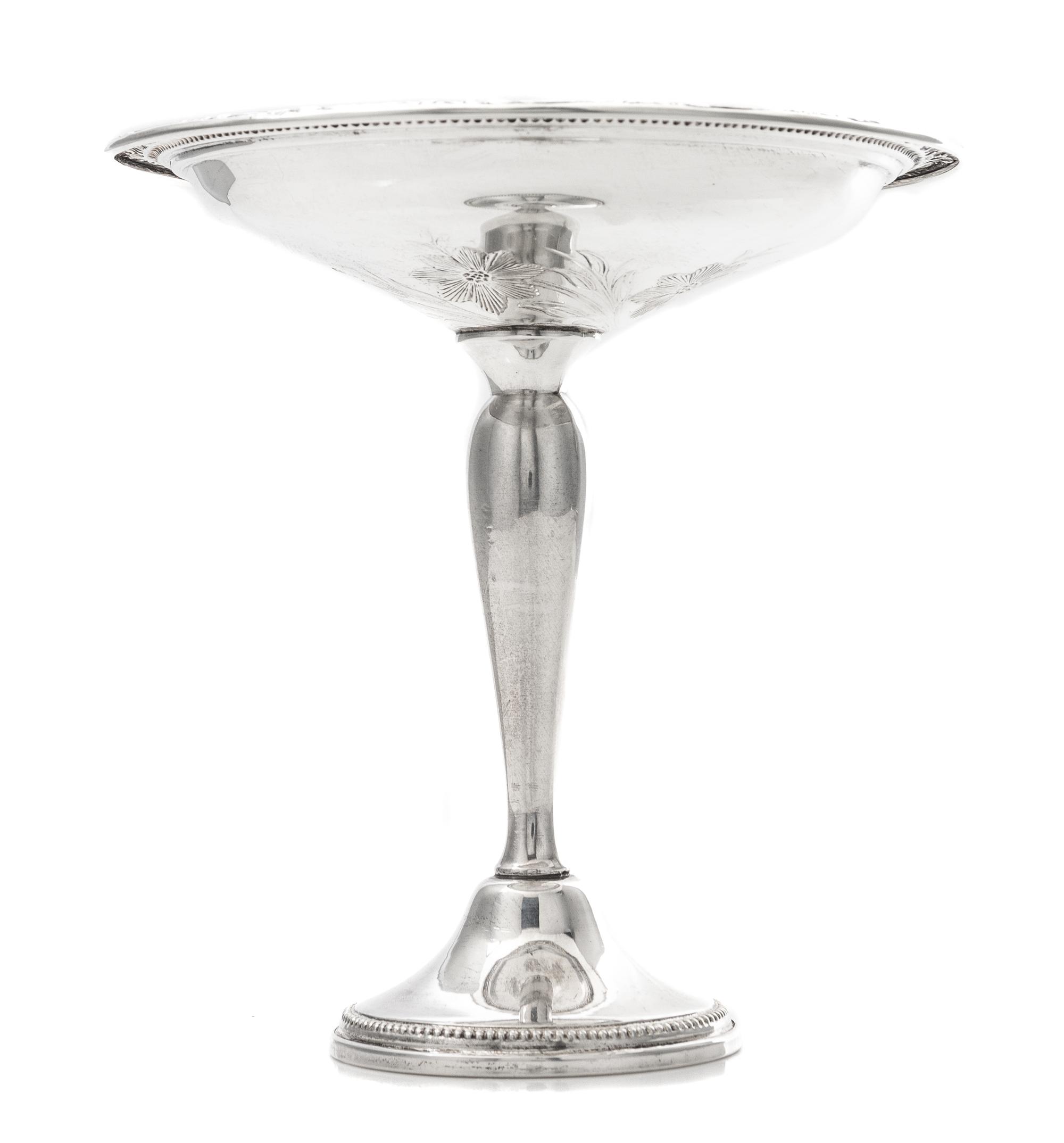 A Collection of American Silver Table Articles, Various Makers, 20th Century, comprising a dish, a pierced fruit bowl, a weighted tazza