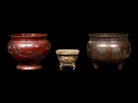 Three Large Japanese Bronze Wares