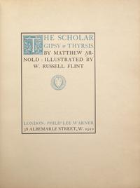[Children's & Illustrated] [Flint, W. Russell] Arnold, Matthew. The Scholar Gipsy & Thyrsis