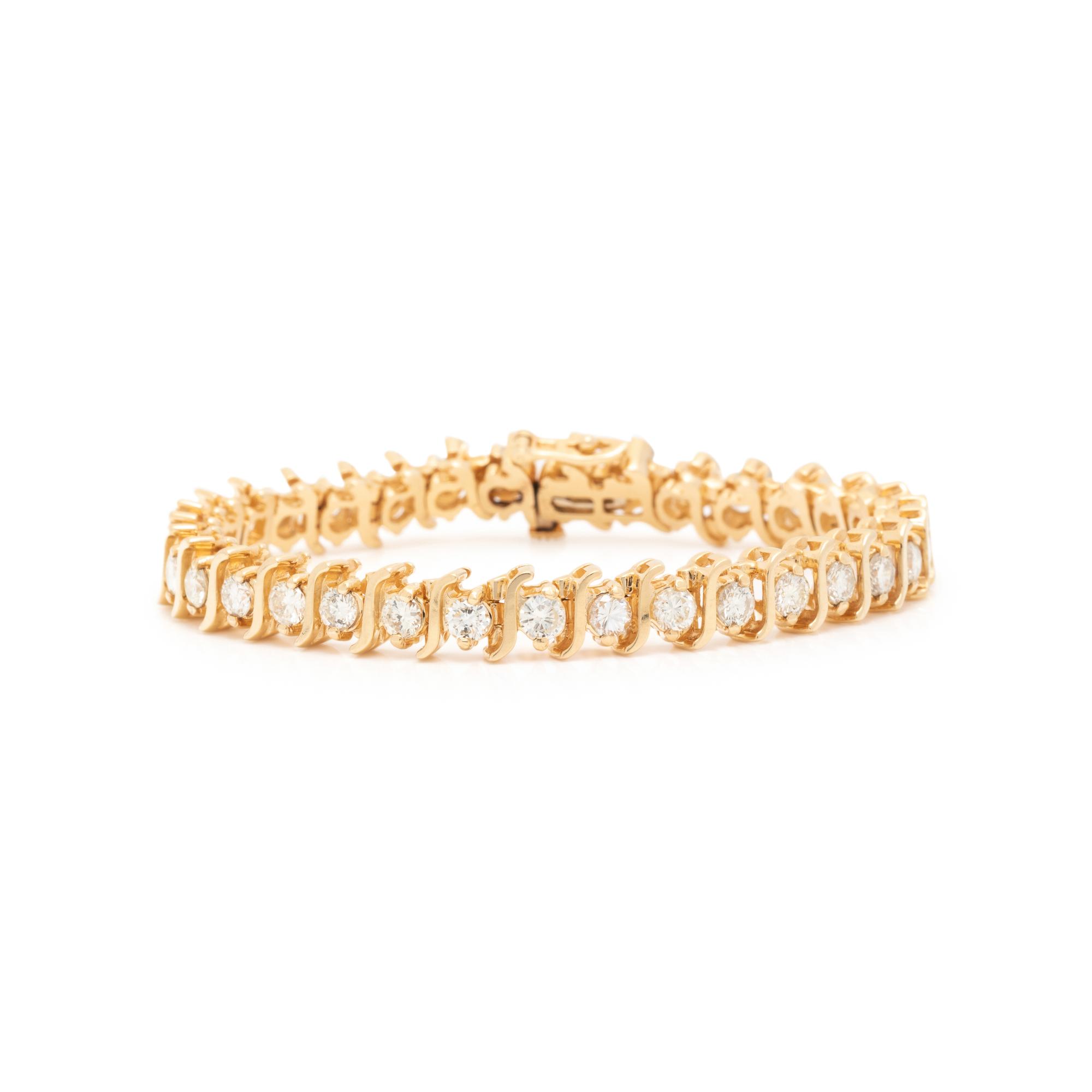 YELLOW GOLD AND DIAMOND BRACELET