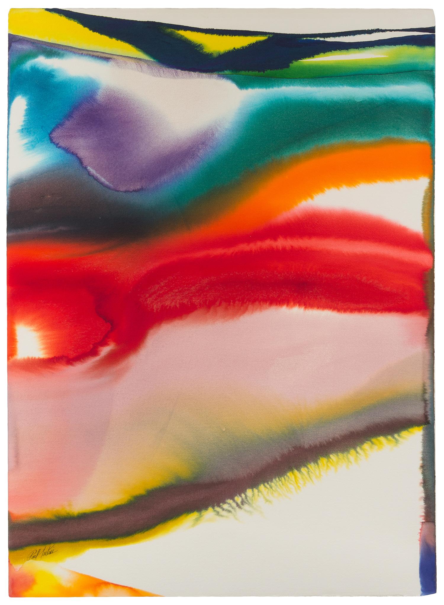 Paul Jenkins, (American, 1923-2012), Phenomena Buck Island Black (Anatomy of a Cloud Series),1977