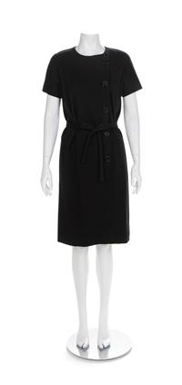 Norman Norell Black Knit Dress, 1960s No size label
