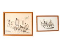 untitled, family with travois and fancy dancers