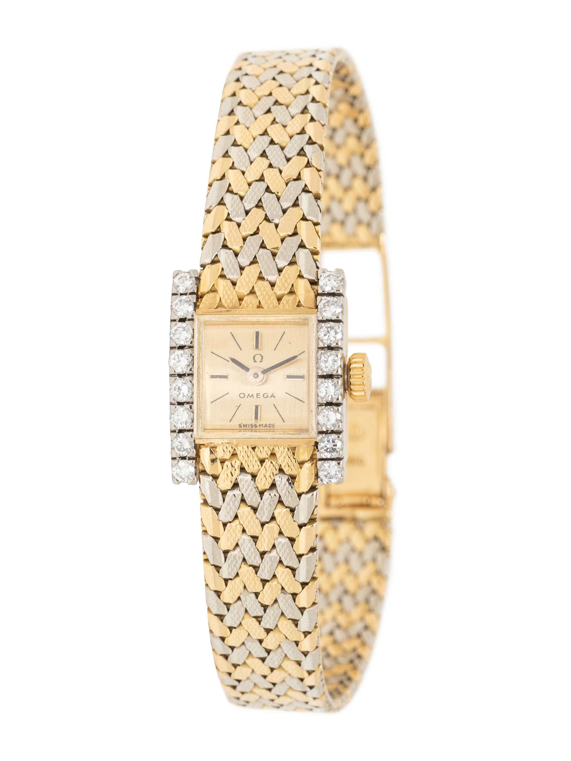 OMEGA, 18K BICOLOR GOLD AND DIAMOND WATCH