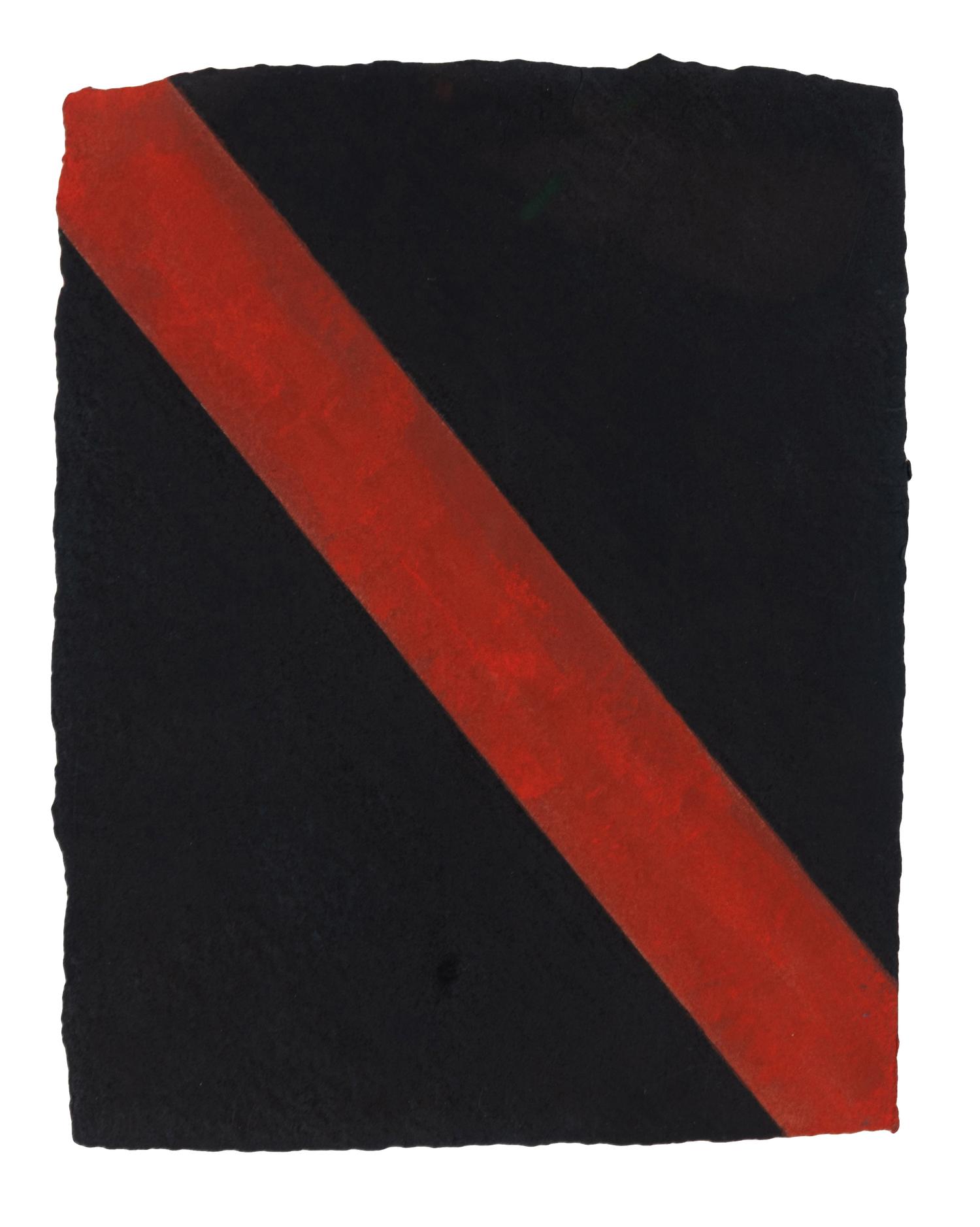 René Pierre Allain (Canadian, b. 1951) — Untitled (Black With Red Stripe)
