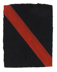 René Pierre Allain (Canadian, b. 1951) — Untitled (Black With Red Stripe)