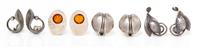 A Collection of Sterling Silver Earclips, 29.60 dwts.