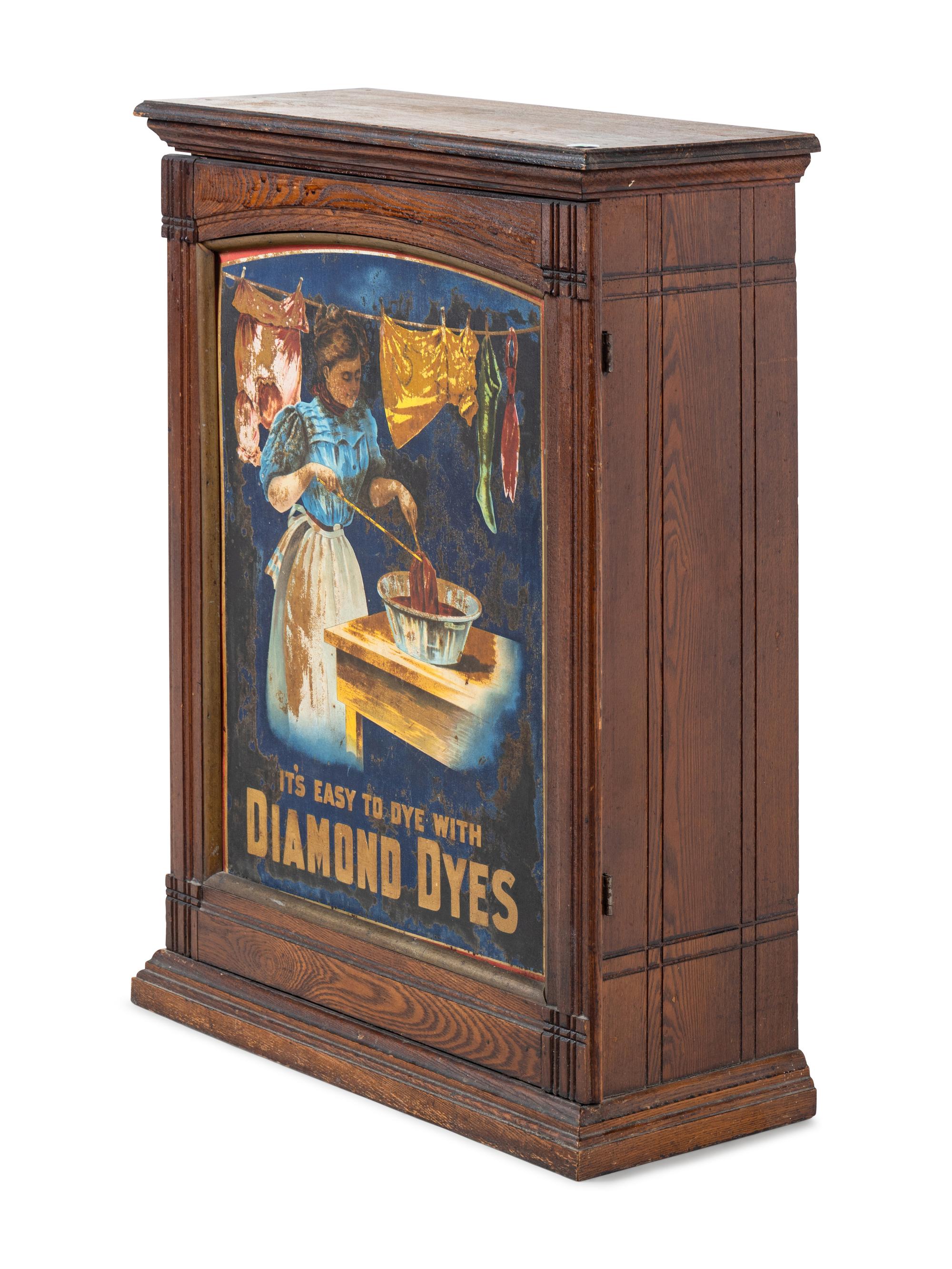 A Diamond Dyes Display Cabinet