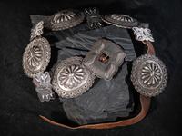 Navajo Silver Second Phase Concha Belt