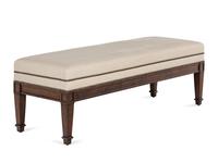 An Upholstered Mahogany Hall Bench
