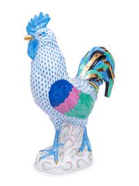 A Large Herend Porcelain Rooster