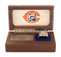A Rare Jostens 1985 Chicago Bears Super Bowl XX Championship Salesman Sample Ring Crafted to William "The Refrigerator" Perry's Size With Original Presentation Box