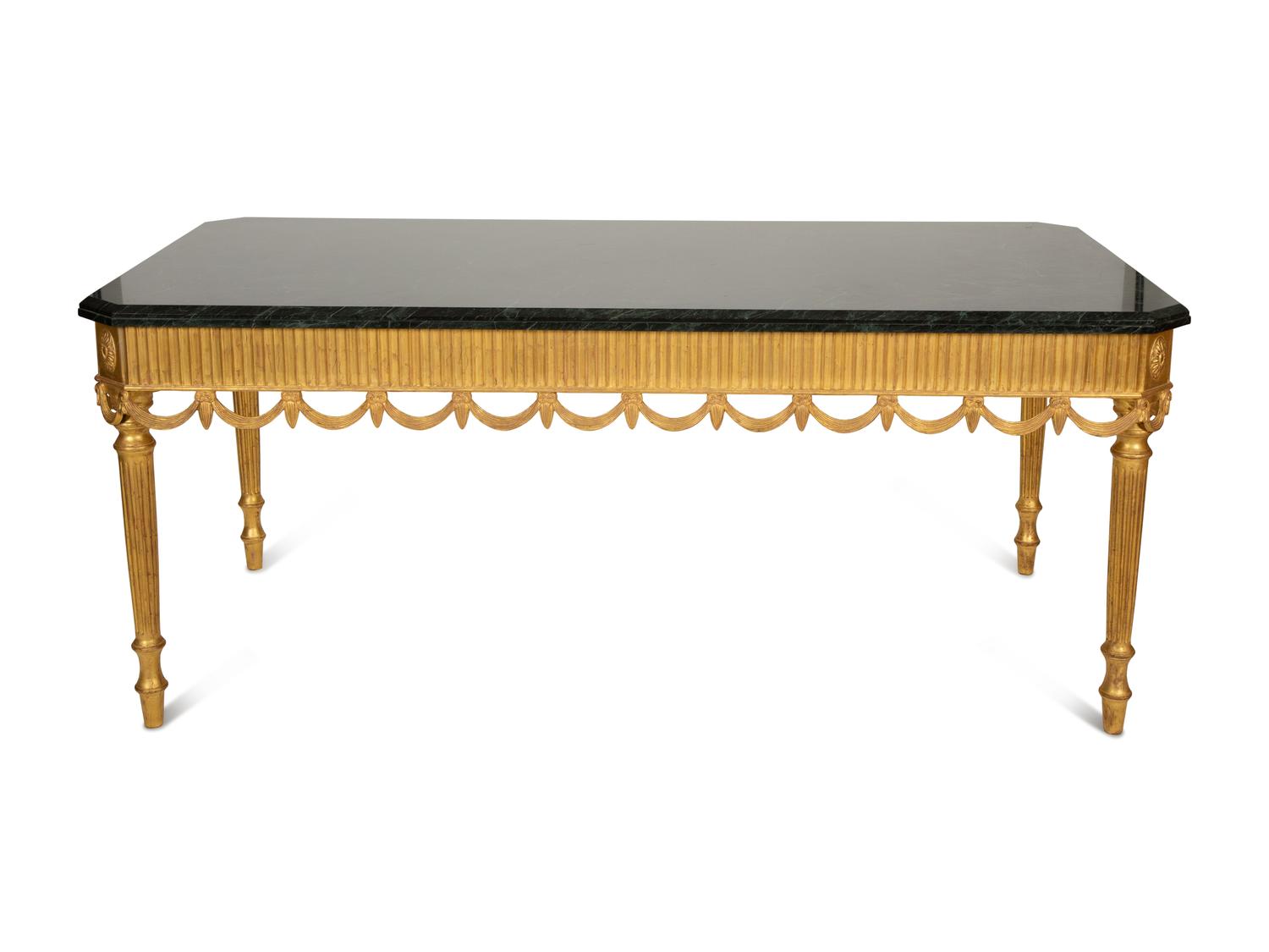 A Louis XVI Style Marble-Top Center Table