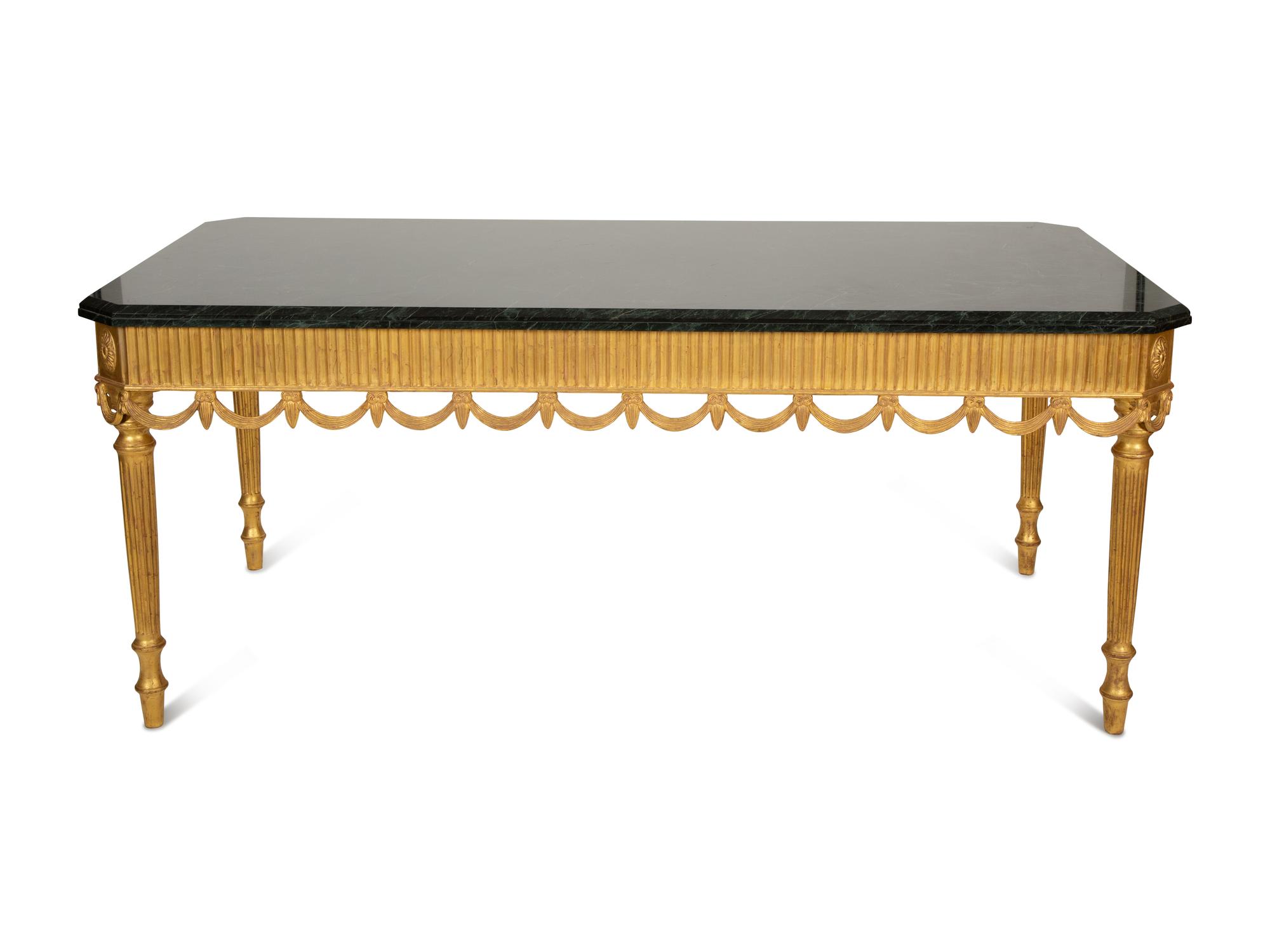 A Louis XVI Style Marble-Top Center Table