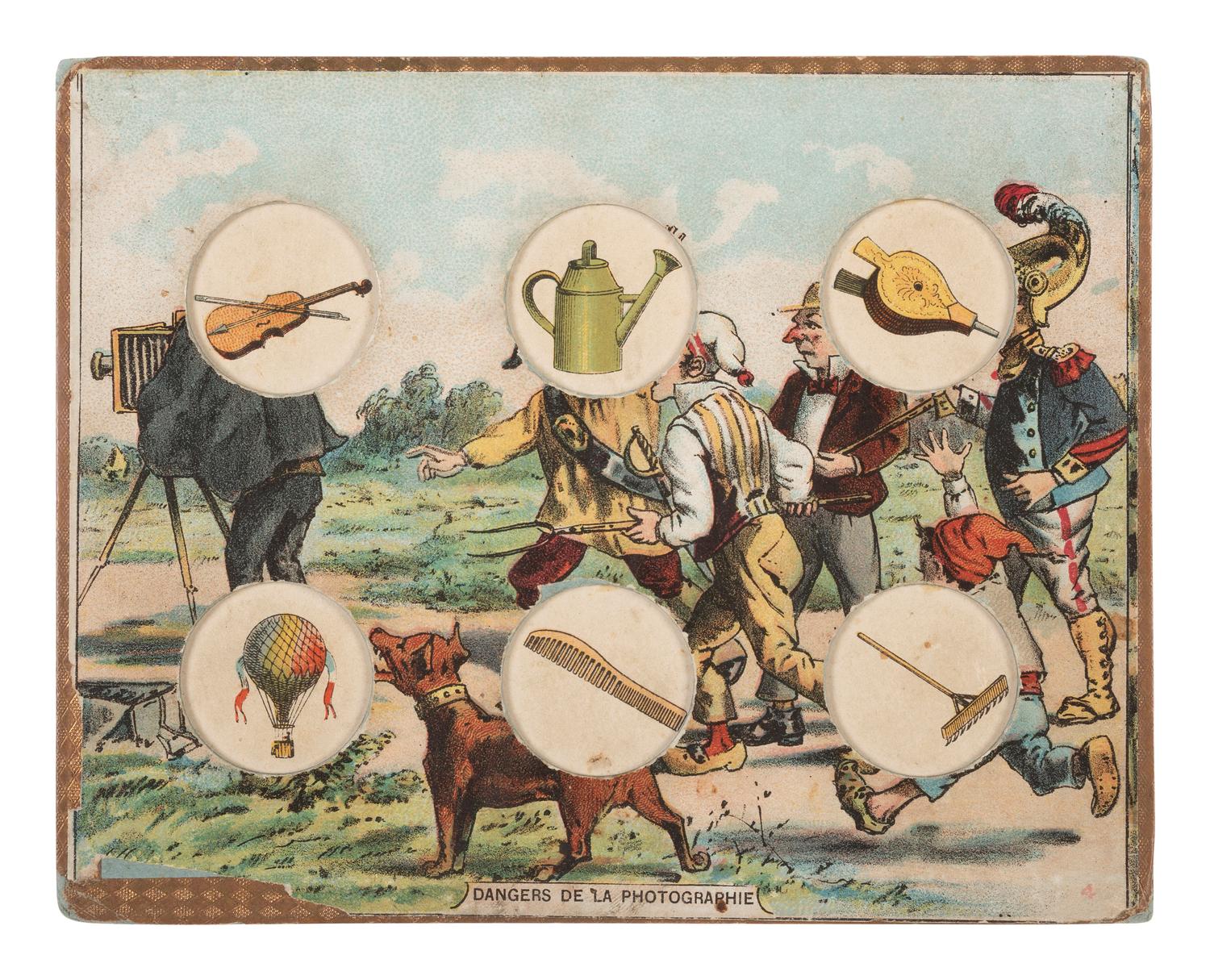 [EARLY PHOTOGRAPHY]. 11 photographic advertising imprints & puzzles, incl. E.&H.T. Anthony cover.
