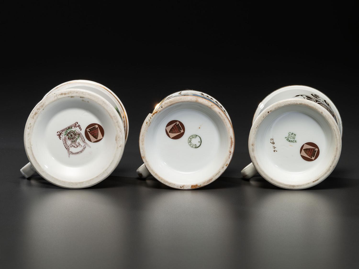 Three Carpentry Related Occupational Shaving Mugs