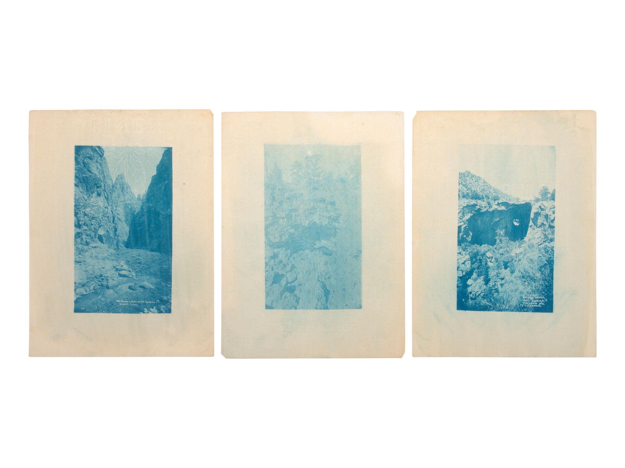 [NATIVE AMERICANS - WESTERN AMERICANA]. LUMMIS, C.F. 24 cyanotypes of native subjects and miners.