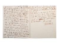LAFAYETTE, Marie Joseph Paul Yves Roch Gilbert du Motier, Marquis de (1757-1834). Two-word annotation ("Lord Holland"), accomplished on: