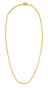 A High Karat Yellow Gold Woven Link Chain, 19.60 dwts.