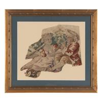 Three Framed Continental Tapestry Fragments