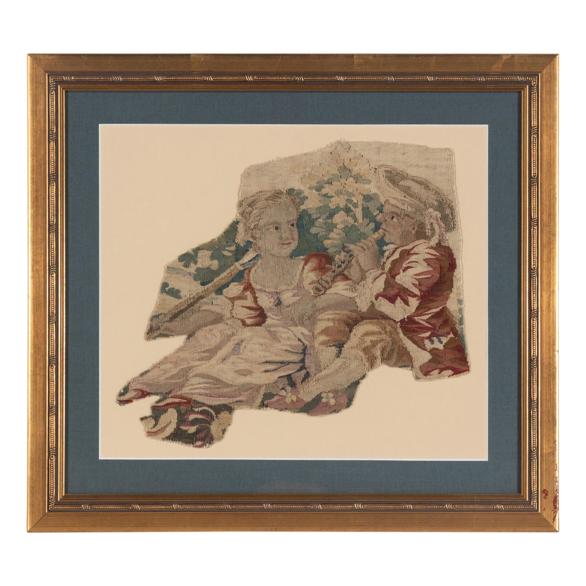 Three Framed Continental Tapestry Fragments