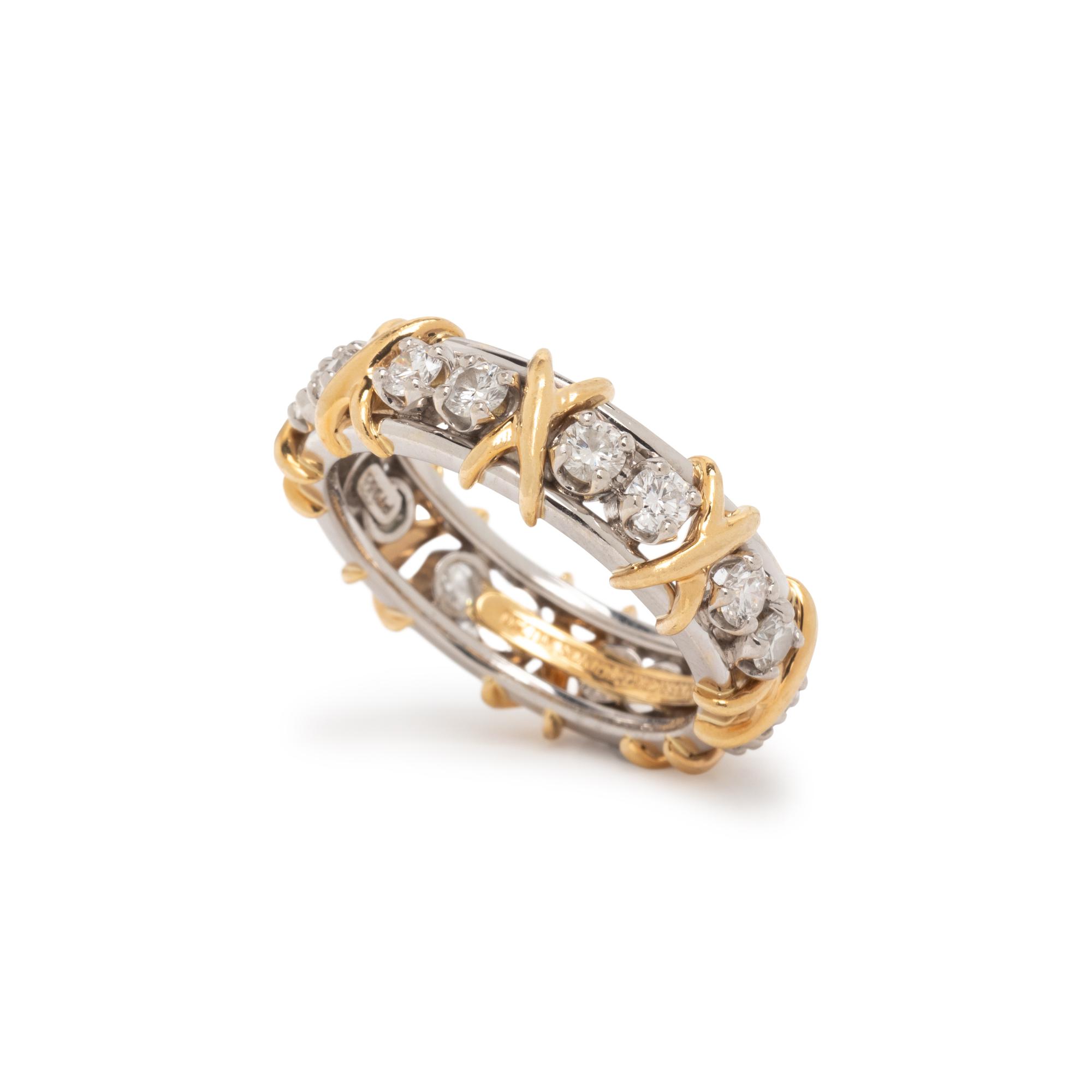 TIFFANY & CO., SCHLUMBERGER, DIAMOND 'SIXTEEN STONES' RING