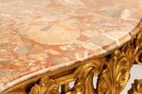 A Pair of Louis XV Style Giltwood Console Tables